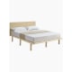 Lifely Cali Wooden Bed Frame, Natural, Queen, 163Wx208Lx95H cm