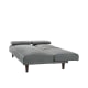 Lifely Casper 3 Seater Fabric Sofa Bed, Light Grey, 103Wx188Lx35H cm