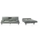 Lifely Casper 3 Seater Fabric Sofa Bed, Light Grey, 103Wx188Lx35H cm