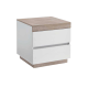 Lifely Cuppa Wooden Bedside Table, Natural Oak White, 50Wx55Lx54H cm