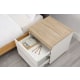 Lifely Cuppa Wooden Bedside Table, Natural Oak White, 50Wx55Lx54H cm