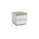 Lifely Cuppa Wooden Bedside Table, Natural Oak White, 50Wx55Lx54H cm