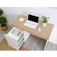 Lifely Cuppa Desk, Natural Oak White, 50Wx110Lx76H cm