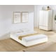 Lifely Cuppa Bed Base, White Oak, Super King, 187Wx208Lx28H cm