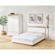 Lifely Cuppa Wooden Bed Frame, White Oak, Queen, 157Wx208Lx26/89H cm