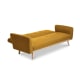 Lifely Nikko 3 Seater Fabric Sofa Bed, Yellow, 84Wx192Lx74H cm