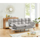 Lifely Buffy 3 Seater Velvet Sofa Bed, Light Grey, 110Wx190Lx47H cm