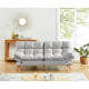 Lifely Buffy 3 Seater Velvet Sofa Bed, Light Grey, 110Wx190Lx47H cm