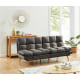 Lifely Buffy 3 Seater Velvet Sofa Bed, Charcoal, 110Wx190Lx47H cm