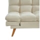 Lifely Buffy 3 Seater Velvet Sofa Bed, Beige, 110Wx190Lx47H cm