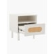 Lifely KONA Bedside Table, Matt White, 40Wx45Lx50H cm