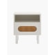 Lifely KONA Bedside Table, Matt White, 40Wx45Lx50H cm