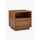 Lifely Nook Bedside Table, Walnut