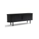 Lifely Tate Tambor Door TV Stand, Black, 160 cm