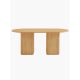 Lifely Tate Ripple Oval Dining Table, Natural