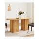 Lifely Tate Ripple Oval Dining Table, Natural