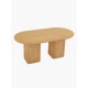 Lifely Tate Ripple Oval Dining Table, Natural