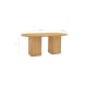 Lifely Tate Ripple Oval Dining Table, Natural