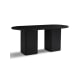 Lifely Tate Ripple Oval Dining Table, Black