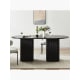 Lifely Tate Ripple Oval Dining Table, Black