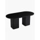 Lifely Tate Ripple Oval Dining Table, Black