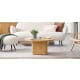 Lifely Tate Ripple Coffee Table, Natural