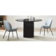 Lifely Tate Ripple Round Dining Table, Black