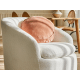 Lifely Cammy Boucle Swivel Chair, Creamy White