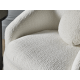 Lifely Cammy Boucle Swivel Chair, Creamy White, 75Wx75Lx75H cm