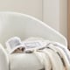 Lifely Cammy Boucle Swivel Chair, Creamy White