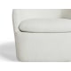 Lifely Cammy Boucle Swivel Chair, Creamy White, 75Wx75Lx75H cm