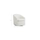 Lifely Cammy Boucle Swivel Chair, Creamy White, 75Wx75Lx75H cm