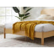 Lifely Lana Rattan Bed Frame, Maple, Double, 150Wx195.8Lx100H cm