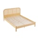 Lifely Lana Rattan Bed Frame, Maple, Super King, 194Wx214Lx100H cm