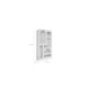 Lifely Sorrento Display Cabinet, Chalk White, 26Wx100Lx181H cm