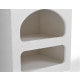 Lifely Sorrento Bedside Table, Chalk White, 40Wx50Lx50H cm