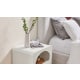 Lifely Sorrento Bedside Table, Chalk White, 40Wx50Lx50H cm