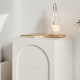 Lifely Arch Bedside Table, 40Wx45Lx60H cm, Creamy White