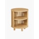 Lifely Harmony Round Bedside Table, 42Wx42Lx50H cm, Oak