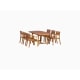 Lifely Norita 7 Piece Outdoor Wooden Dining Set, 100Wx160/240Lx75H cm, Light Walnut