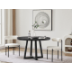 Lifely Haris Round Dining Table, 120Wx120Lx75H cm, Black