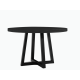 Lifely Haris Round Dining Table, 120Wx120Lx75H cm, Black