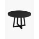 Lifely Haris Round Dining Table, 120Wx120Lx75H cm, Black