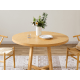 Lifely Haris Round Dining Table, 120Wx120Lx75H cm, Natural