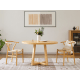 Lifely Haris Round Dining Table, 120Wx120Lx75H cm, Natural