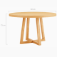 Lifely Haris Round Dining Table, 120Wx120Lx75H cm, Natural