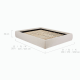 Lifely Felix Fabric Double Bed Base