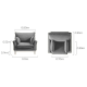 Linspire Moss 1-Seater Sofa, Neutral White