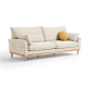 Linspire Moss 3-Seater Sofa, Neutral White