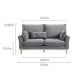 Linspire Moss 2-Seater Sofa, Neutral White